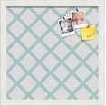thumbnail image 1 of PinPix 14x14 Custom Cork Bulletin Board Diamond Modern Pattern Aqua Poster Board Has a Fabric Style Canvas Finish, Framed in Diamond Modern Pattern Aqua, by ArtToFrames (PinPix-1798), 1 of 5