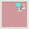 thumbnail image 1 of PinPix 14x14 Custom Cork Bulletin Board Light Pink Chain Poster Board Has a Fabric Style Canvas Finish, Framed in Light Pink Chain, by ArtToFrames (PinPix-574), 1 of 6