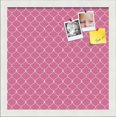 thumbnail image 1 of PinPix 14x14 Custom Cork Bulletin Board Pink Chain Poster Board Has a Fabric Style Canvas Finish, Framed in Pink Chain, by ArtToFrames (PinPix-578), 1 of 6