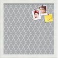 thumbnail image 1 of PinPix 14x14 Custom Cork Bulletin Board Quatrefoil Grey Poster Board Has a Fabric Style Canvas Finish, Framed in Quatrefoil Grey, by ArtToFrames (PinPix-284), 1 of 1