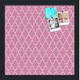 thumbnail image 1 of PinPix 14x14 Custom Cork Bulletin Board Quatrefoil Pink Poster Board Has a Fabric Style Canvas Finish, Framed in Quatrefoil Pink, by ArtToFrames (PinPix-283), 1 of 1