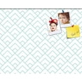 thumbnail image 1 of PinPix 15x12 Custom Cork Bulletin Board Peaks Modern Pattern White Aqua Poster Board Has a Fabric Style Canvas Finish, Framed in Peaks Modern Pattern White Aqua, by ArtToFrames (PinPix-1791), 1 of 6