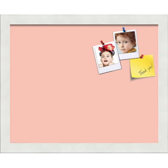 PinPix 15x12 Custom Cork Bulletin Board Pink Pastel Poster Board Has a Fabric Style Canvas Finish, Framed in Pink Pastel, by ArtToFrames (PinPix-1813)