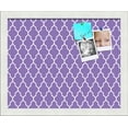 thumbnail image 1 of PinPix 15x12 Custom Cork Bulletin Board Quatrefoil Purple Poster Board Has a Fabric Style Canvas Finish, Framed in Quatrefoil Purple, by ArtToFrames (PinPix-282), 1 of 1