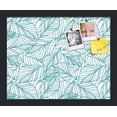 thumbnail image 1 of PinPix 15x12 Custom Cork Bulletin Board White Aqua Poster Board Has a Fabric Style Canvas Finish, Framed in White Aqua, by ArtToFrames (PinPix-1876), 1 of 5