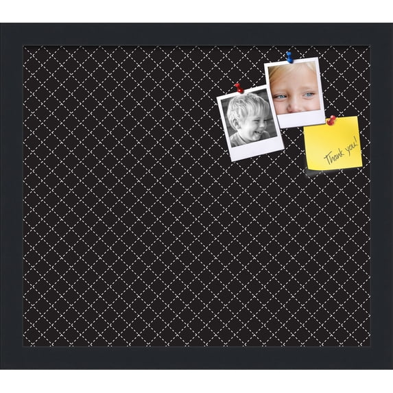 PinPix 15x13 Custom Cork Bulletin Board Black Diamond Poster Board Has a Fabric Style Canvas Finish, Framed in Black Diamond, by ArtToFrames (PinPix-120)