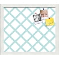 thumbnail image 1 of PinPix 15x13 Custom Cork Bulletin Board Diamond Modern Pattern Aqua Poster Board Has a Fabric Style Canvas Finish, Framed in Diamond Modern Pattern Aqua, by ArtToFrames (PinPix-1798), 1 of 5