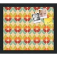 thumbnail image 1 of PinPix 15x13 Custom Cork Bulletin Board Kaliedescope Poster Board Has a Fabric Style Canvas Finish, Framed in Kaliedescope, by ArtToFrames (PinPix-564), 1 of 1