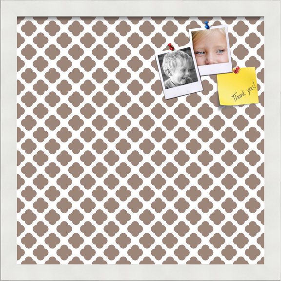 PinPix 15x15 Custom Cork Bulletin Board Brown Clover Poster Board Has a Fabric Style Canvas Finish, Framed in Brown Clover, by ArtToFrames (PinPix-535)