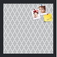 thumbnail image 1 of PinPix 15x15 Custom Cork Bulletin Board Quatrefoil Grey Poster Board Has a Fabric Style Canvas Finish, Framed in Quatrefoil Grey, by ArtToFrames (PinPix-284), 1 of 6