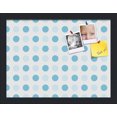 thumbnail image 1 of PinPix 16x12 Custom Cork Bulletin Board Light Blue Polka Dot Poster Board Has a Fabric Style Canvas Finish, Framed in Light Blue Polka Dot, by ArtToFrames (PinPix-344), 1 of 6