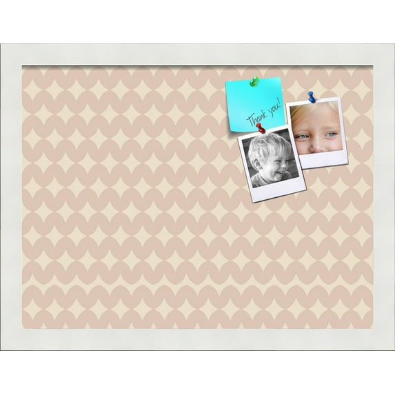 PinPix 16x12 Custom Cork Bulletin Board Light Pink Diamond Poster Board Has a Fabric Style Canvas Finish, Framed in Light Pink Diamond, by ArtToFrames (PinPix-294)