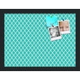 thumbnail image 1 of PinPix 16x12 Custom Cork Bulletin Board Neon Blue Diamond Poster Board Has a Fabric Style Canvas Finish, Framed in Neon Blue Diamond, by ArtToFrames (PinPix-350), 1 of 1