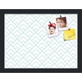 thumbnail image 1 of PinPix 16x12 Custom Cork Bulletin Board Peaks Modern Pattern White Aqua Poster Board Has a Fabric Style Canvas Finish, Framed in Peaks Modern Pattern White Aqua, by ArtToFrames (PinPix-1791), 1 of 6