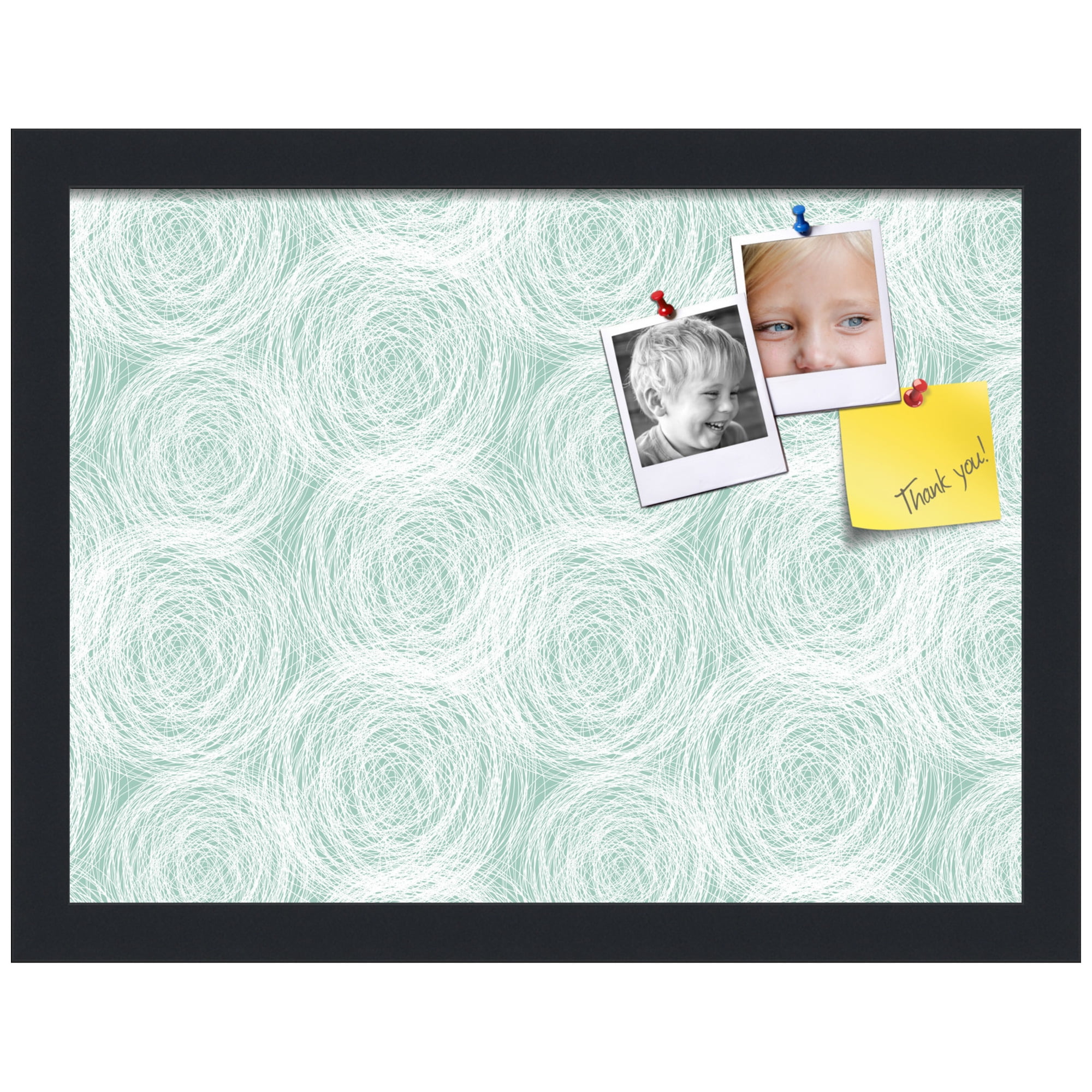 PinPix ArtToFrames 14x10 Custom Cork Bulletin Board    Poster Board Has a Fabric Style Canvas Finish, Framed in Satin Black (PinPix-1926)