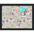 thumbnail image 1 of PinPix 16x12 Custom Cork Bulletin Board Vintage Japanese Floral Beige Poster Board Has a Fabric Style Canvas Finish, Framed in Vintage Japanese Floral Beige, by ArtToFrames (PinPix-1544), 1 of 5