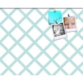 thumbnail image 1 of PinPix 16x13 Custom Cork Bulletin Board Diamond Modern Pattern Aqua Poster Board Has a Fabric Style Canvas Finish, Framed in Diamond Modern Pattern Aqua, by ArtToFrames (PinPix-1798), 1 of 5