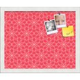 thumbnail image 1 of PinPix 16x13 Custom Cork Bulletin Board Floral Pink Poster Board Has a Fabric Style Canvas Finish, Framed in Floral Pink, by ArtToFrames (PinPix-549), 1 of 6