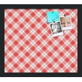 thumbnail image 1 of PinPix 16x14 Custom Cork Bulletin Board Argyle Red Poster Board Has a Fabric Style Canvas Finish, Framed in Argyle Red, by ArtToFrames (PinPix-646), 1 of 1