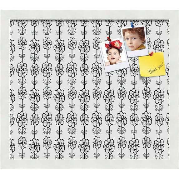 PinPix 16x14 Custom Cork Bulletin Board Floral design Perfect Blooms Poster Board Has a Fabric Style Canvas Finish, Framed in Floral design Perfect Blooms, by ArtToFrames (PinPix-205)