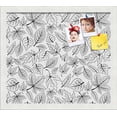 thumbnail image 1 of PinPix 16x14 Custom Cork Bulletin Board Floral design black Fallen Leaves Poster Board Has a Fabric Style Canvas Finish, Framed in Floral design black Fallen Leaves, by ArtToFrames (PinPix-179), 1 of 5