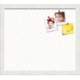 thumbnail image 1 of PinPix 16x14 Custom Cork Bulletin Board Maze White Beige Poster Board Has a Fabric Style Canvas Finish, Framed in Maze White Beige, by ArtToFrames (PinPix-1835), 1 of 1