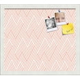 thumbnail image 1 of PinPix 16x14 Custom Cork Bulletin Board Modeco Zig Zag Grapefruit Poster Board Has a Fabric Style Canvas Finish, Framed in Modeco Zig Zag Grapefruit, by ArtToFrames (PinPix-1629), 1 of 1
