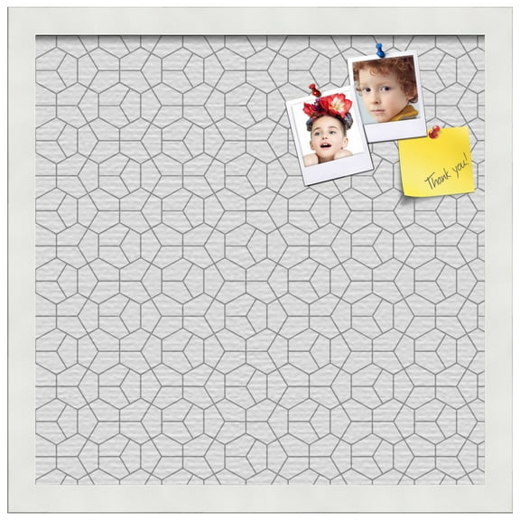 PinPix 16x16 Custom Cork Bulletin Board Modeco Hex Grey Poster Board Has a Fabric Style Canvas Finish, Framed in Modeco Hex Grey, by ArtToFrames (PinPix-1538)