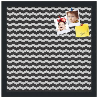 PinPix 16x16 Custom Cork Bulletin Board  Poster Board Has a Fabric Style Canvas Finish, Framed in Black, by ArtToFrames (PinPix-118)