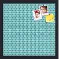 thumbnail image 1 of PinPix 16x16 Custom Cork Bulletin Board  Poster Board Has a Fabric Style Canvas Finish, Framed in Retro Patterns, by ArtToFrames (PinPix-234), 1 of 5