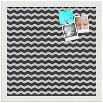 PinPix 16x16 Custom Cork Bulletin Board  Poster Board Has a Fabric Style Canvas Finish, Framed in White, by ArtToFrames (PinPix-118)