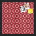 thumbnail image 1 of PinPix 16x16 Custom Cork Bulletin Board Quarterfoil Red Poster Board Has a Fabric Style Canvas Finish, Framed in Quarterfoil Red, by ArtToFrames (PinPix-484), 1 of 6