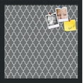 thumbnail image 1 of PinPix 16x16 Custom Cork Bulletin Board Quatrefoil Dk Grey Poster Board Has a Fabric Style Canvas Finish, Framed in Quatrefoil Dk Grey, by ArtToFrames (PinPix-583), 1 of 6