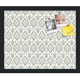 thumbnail image 1 of PinPix 17x14 Custom Cork Bulletin Board Ikat Vintage Pewter Poster Board Has a Fabric Style Canvas Finish, Framed in Ikat Vintage Pewter, by ArtToFrames (PinPix-1599), 1 of 5