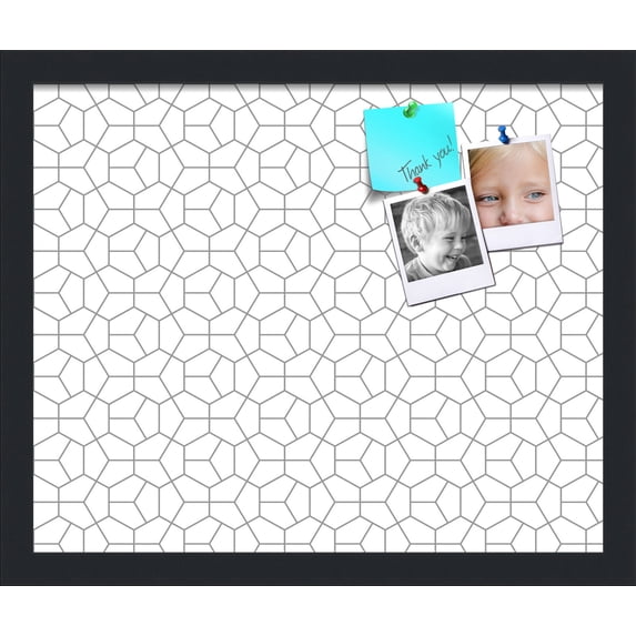 PinPix 17x14 Custom Cork Bulletin Board Modeco Hex Grey Poster Board Has a Fabric Style Canvas Finish, Framed in Modeco Hex Grey, by ArtToFrames (PinPix-1538)