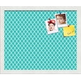 thumbnail image 1 of PinPix 17x14 Custom Cork Bulletin Board Neon Blue Diamond Poster Board Has a Fabric Style Canvas Finish, Framed in Neon Blue Diamond, by ArtToFrames (PinPix-350), 1 of 1