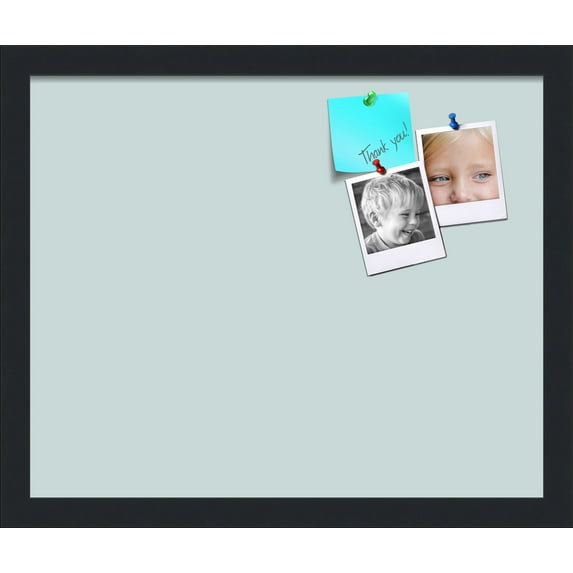 PinPix 17x14 Custom Cork Bulletin Board Soft Blue Poster Board Has a Fabric Style Canvas Finish, Framed in Soft Blue, by ArtToFrames (PinPix-1814)