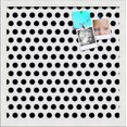 thumbnail image 1 of PinPix 17x17 Custom Cork Bulletin Board Black Polka Dot Poster Board Has a Fabric Style Canvas Finish, Framed in Black Polka Dot, by ArtToFrames (PinPix-200), 1 of 6