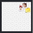 thumbnail image 1 of PinPix 17x17 Custom Cork Bulletin Board Modeco Hex Grey Poster Board Has a Fabric Style Canvas Finish, Framed in Modeco Hex Grey, by ArtToFrames (PinPix-1538), 1 of 1