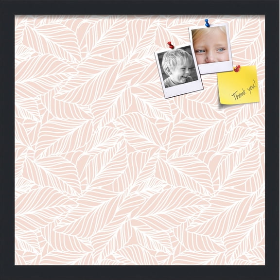 PinPix 17x17 Custom Cork Bulletin Board Peach White Poster Board Has a Fabric Style Canvas Finish, Framed in Peach White, by ArtToFrames (PinPix-1874)