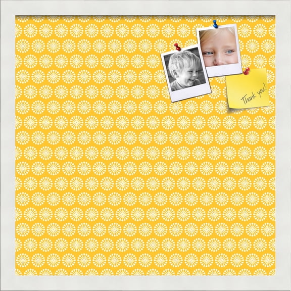 PinPix 17x17 Custom Cork Bulletin Board Vintage Patterns Poster Board Has a Fabric Style Canvas Finish, Framed in Vintage Patterns, by ArtToFrames (PinPix-270)