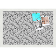 thumbnail image 1 of PinPix 18x12 Custom Cork Bulletin Board Black Flower - Leaf Poster Board Has a Fabric Style Canvas Finish, Framed in Black Flower - Leaf, by ArtToFrames (PinPix-178), 1 of 6