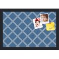 thumbnail image 1 of PinPix 18x12 Custom Cork Bulletin Board Diamond Modern Pattern Navy Poster Board Has a Fabric Style Canvas Finish, Framed in Diamond Modern Pattern Navy, by ArtToFrames (PinPix-1804), 1 of 5