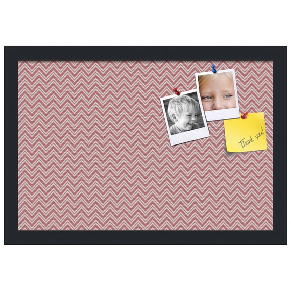 PinPix 18x12 Custom Cork Bulletin Board  Poster Board Has a Fabric Style Canvas Finish, Framed in Black, by ArtToFrames (PinPix-296)