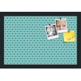 thumbnail image 1 of PinPix 18x12 Custom Cork Bulletin Board  Poster Board Has a Fabric Style Canvas Finish, Framed in Retro Patterns, by ArtToFrames (PinPix-234), 1 of 5