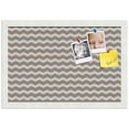 thumbnail image 1 of PinPix 18x12 Custom Cork Bulletin Board  Poster Board Has a Fabric Style Canvas Finish, Framed in White, by ArtToFrames (PinPix-515), 1 of 1