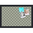 thumbnail image 1 of PinPix 18x12 Custom Cork Bulletin Board  Poster Board Has a Fabric Style Canvas Finish, Framed in Retro Jade Quatrefoil Lattice Design, by ArtToFrames (PinPix-229), 1 of 5