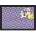 thumbnail image 1 of PinPix 18x12 Custom Cork Bulletin Board Quatrefoil Purple Poster Board Has a Fabric Style Canvas Finish, Framed in Quatrefoil Purple, by ArtToFrames (PinPix-282), 1 of 6