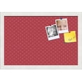 thumbnail image 1 of PinPix 18x12 Custom Cork Bulletin Board Red Circles Poster Board Has a Fabric Style Canvas Finish, Framed in Red Circles, by ArtToFrames (PinPix-500), 1 of 6