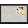 thumbnail image 1 of PinPix 18x12 Custom Cork Bulletin Board Sand White Poster Board Has a Fabric Style Canvas Finish, Framed in Sand White, by ArtToFrames (PinPix-1875), 1 of 5